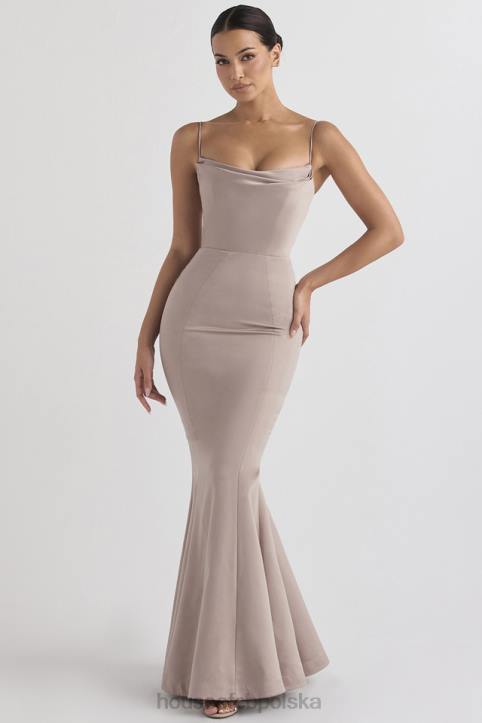 House of CB Fioletowo Grzybowa Fishtail Suknia na Wesele