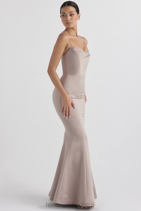 House of CB Fioletowo Grzybowa Fishtail Suknia na Wesele