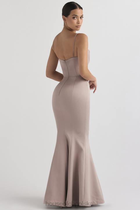 House of CB Fioletowo Grzybowa Fishtail Suknia na Wesele