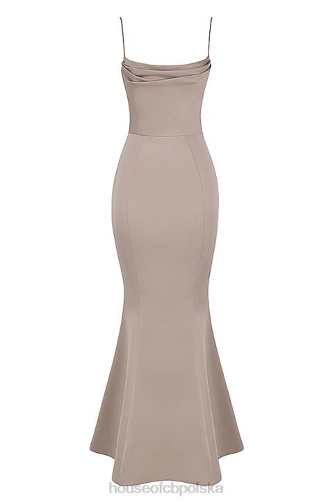House of CB Fioletowo Grzybowa Fishtail Suknia na Wesele