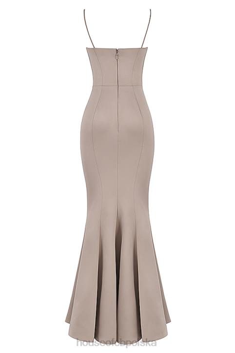 House of CB Fioletowo Grzybowa Fishtail Suknia na Wesele