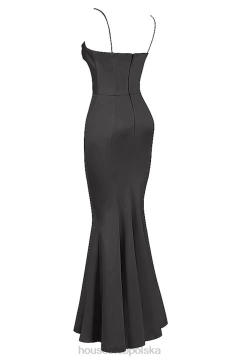 House of CB Fioletowa Suknia Fishtail Elegancka na Wesela
