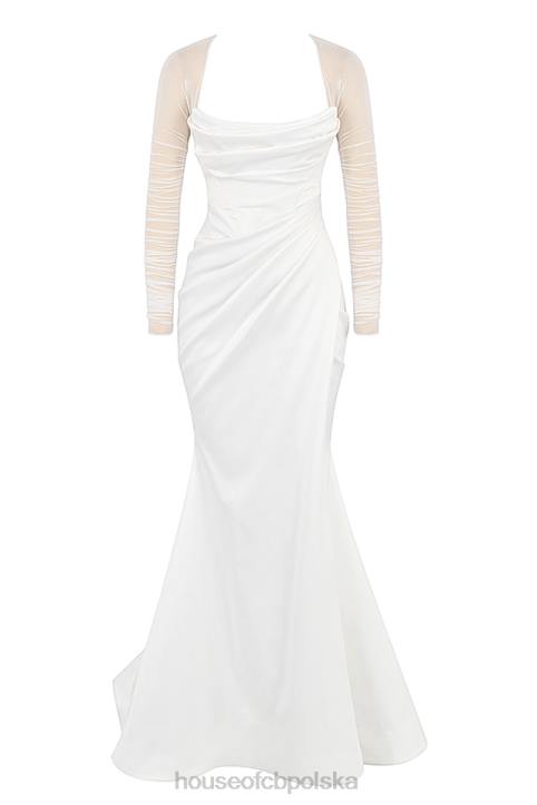 House of CB Biała satynowa suknia ślubna Elise Elegancja i Styl