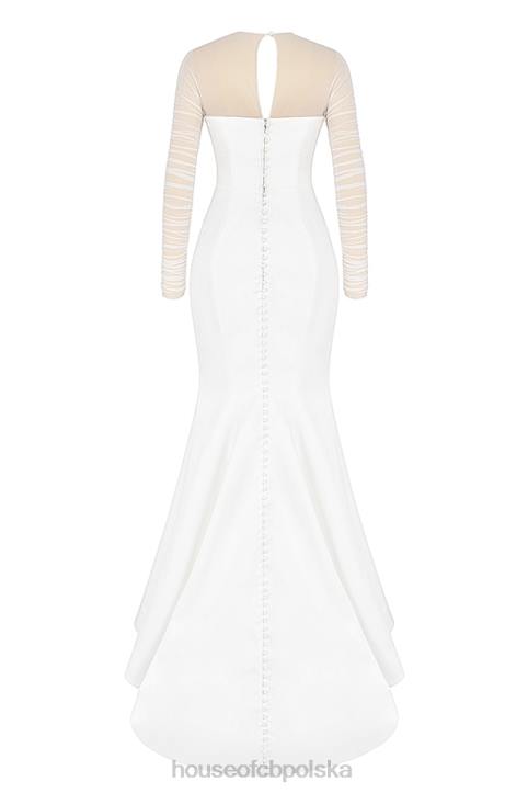 House of CB Biała satynowa suknia ślubna Elise Elegancja i Styl
