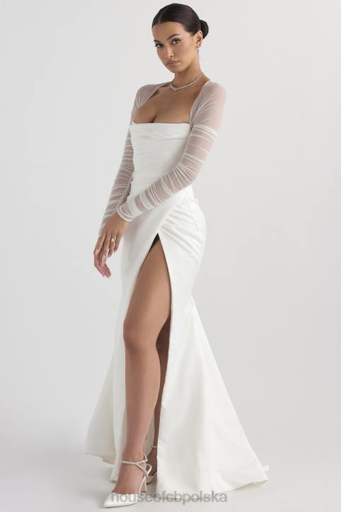 House of CB Biała satynowa suknia ślubna Elise Elegancja i Styl