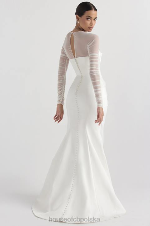 House of CB Biała satynowa suknia ślubna Elise Elegancja i Styl